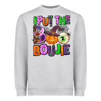 Heather Grey Hallowen Boo Heavyweight Sweatshirt - AdoDesignShop