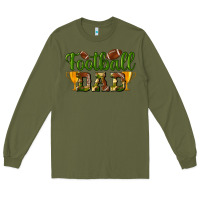 Army Green Football Dad Long Sleeve Tee - BundleAndBundleShop