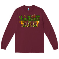 Burgundy Football Dad Long Sleeve Tee - BundleAndBundleShop