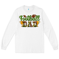 White Football Dad Long Sleeve Tee - BundleAndBundleShop