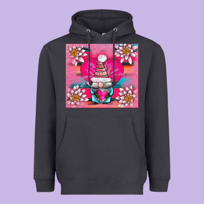 V.d Gnome And Lotus Tumbler Heavyweight Hoodie Designed By Adodesignshop