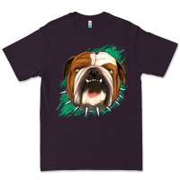 Plum Bulldog Green glitter Premium Tee - Jasminsmagicworld