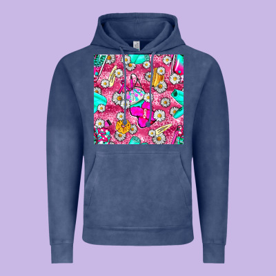 Hairstylist Coffee Cups And Daisy With Leopard Seamless Pattern Bbs Vintage Hoodie Designed By Bundleandbundleshop