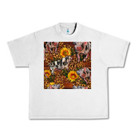 Lunar Rock Western Spotted Pig With Sunflowers Seamless Urban Heavy Tee - FaDigitalArtStudio