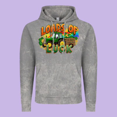 Loads Of Luck With Tractor St. Patricks Day Vintage Hoodie Designed By Fadigitalartstudio