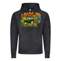 Vintage Black Loads of luck with tractor St. Patricks Day Vintage Hoodie - FaDigitalArtStudio