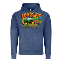 Vintage Denim Loads of luck with tractor St. Patricks Day Vintage Hoodie - FaDigitalArtStudio