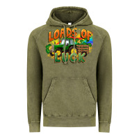Vintage Olive Loads of luck with tractor St. Patricks Day Vintage Hoodie - FaDigitalArtStudio