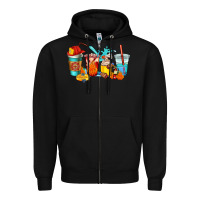 Black firefighter coffee cups Zipper Hoodie - AdoDesignShop