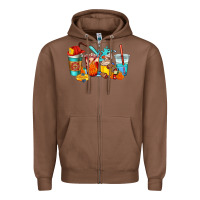 Chestnut firefighter coffee cups Zipper Hoodie - AdoDesignShop