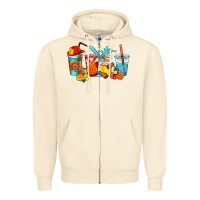 Sandshell firefighter coffee cups Zipper Hoodie - AdoDesignShop