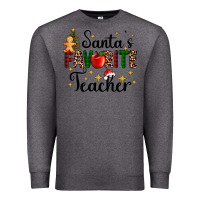 Charcoal Heather santa's favorite teacher Premium Sweatshirt - AdoDesignShop