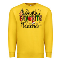 Lemon santa's favorite teacher Premium Sweatshirt - AdoDesignShop