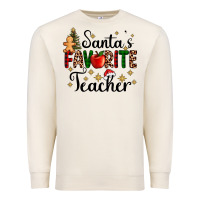 Sandshell santa's favorite teacher Premium Sweatshirt - AdoDesignShop