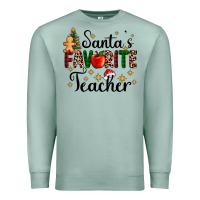 Seafoam santa's favorite teacher Premium Sweatshirt - AdoDesignShop