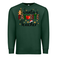 Sports Green santa's favorite teacher Premium Sweatshirt - AdoDesignShop