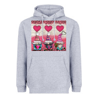 Heather Grey v.d 3 gnomes and hearts Heavyweight Hoodie - AdoDesignShop