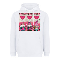 White v.d 3 gnomes and hearts Heavyweight Hoodie - AdoDesignShop