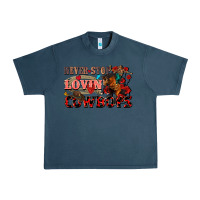 Midnight Navy Never stop lovin cowboys Urban Heavy Tee - FaDigitalArtStudio