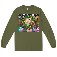 Army Green Easter Bunny Tumbler Long Sleeve Tee - BundleAndBundleShop
