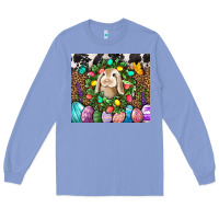Colony Blue Easter Bunny Tumbler Long Sleeve Tee - BundleAndBundleShop