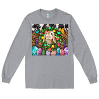 Heather Grey Easter Bunny Tumbler Long Sleeve Tee - BundleAndBundleShop