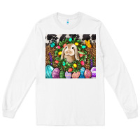 White Easter Bunny Tumbler Long Sleeve Tee - BundleAndBundleShop