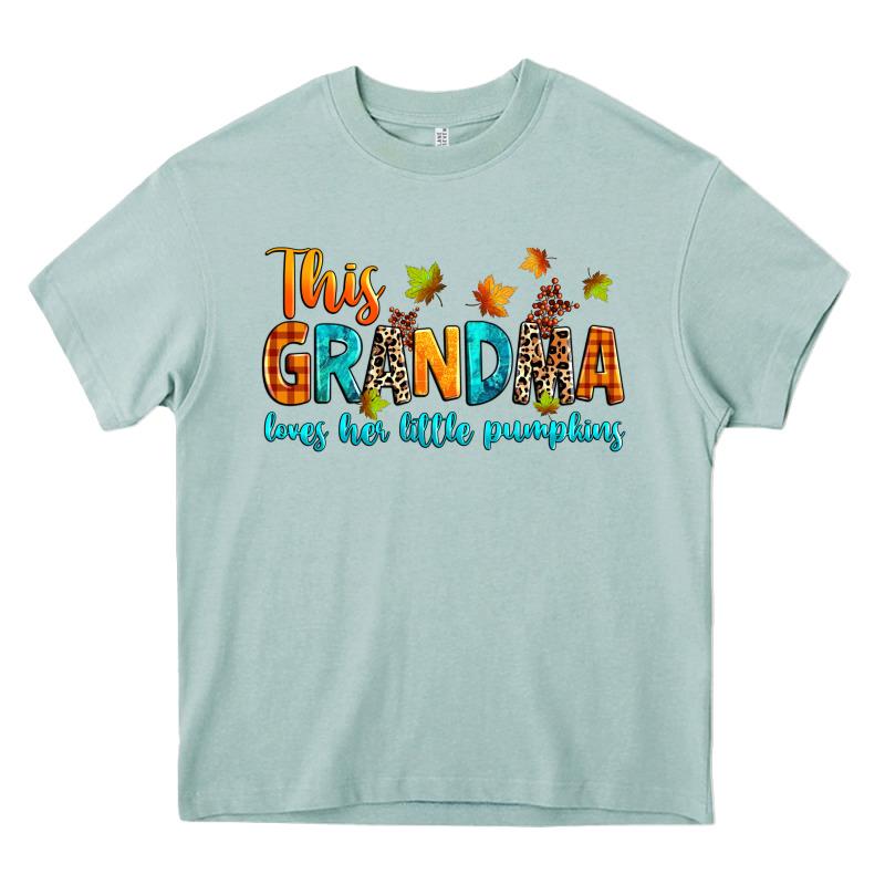 Customized This Grandma Loves Her Little Pumpkins Heavy Core Tee by texasbilliewilder | Teevron