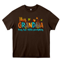 Chocolate Brown customized this grandma loves her little pumpkins Heavy Core Tee - texasbilliewilder