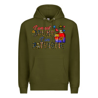 Army Green i'm drunk i'm patrıtoc Premium Hoodie - CowhideDigitalArt