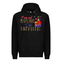 Black i'm drunk i'm patrıtoc Premium Hoodie - CowhideDigitalArt