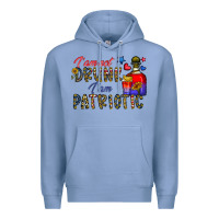 Colony Blue i'm drunk i'm patrıtoc Premium Hoodie - CowhideDigitalArt