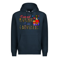 Navy i'm drunk i'm patrıtoc Premium Hoodie - CowhideDigitalArt