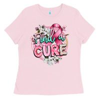 Bubblegum Pink find a cure cancer awareness Ladies Tee - CowGirlArtShop