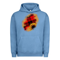 Pigment Pebble Blue sunflower Christmas patch Urban Hoodie - JahusDesignShop