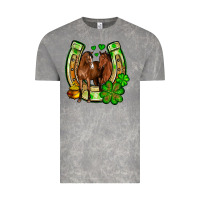 Cloud Rock St. Patrick's Day horse horseshoe Vintage Tee - OliviaCreatesArt