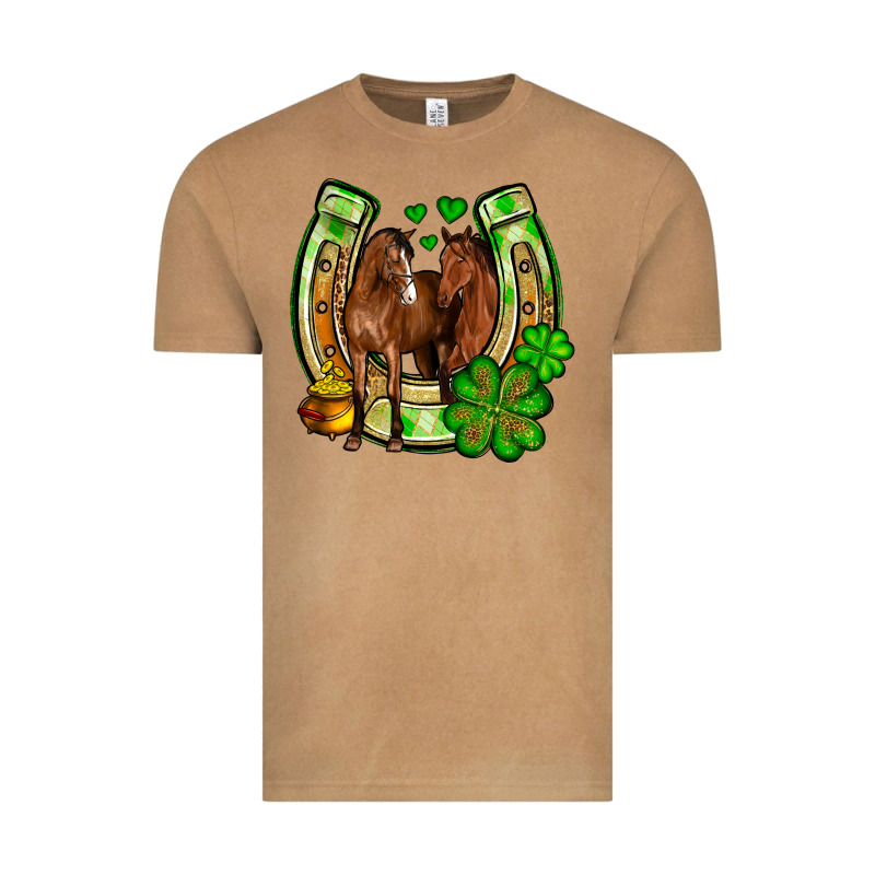 St. Patrick's Day Horse Horseshoe Vintage Tee by OliviaCreatesArt | Teevron