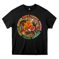Black Boots flannels bonfires leggins football Heavy Core Tee - NancyCooperArtShop