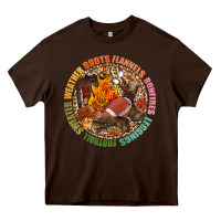 Chocolate Brown Boots flannels bonfires leggins football Heavy Core Tee - NancyCooperArtShop
