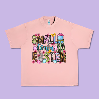 Easter Day Small Town Easter Urban Heavy Tee Designed By Oliviacreatesart