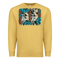 Antique Gold gemstone leopard cowhide brushstroke Premium Sweatshirt - AdoDesignShop