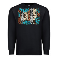 Black gemstone leopard cowhide brushstroke Premium Sweatshirt - AdoDesignShop