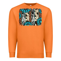 Carrot gemstone leopard cowhide brushstroke Premium Sweatshirt - AdoDesignShop