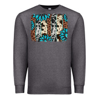 Charcoal Heather gemstone leopard cowhide brushstroke Premium Sweatshirt - AdoDesignShop