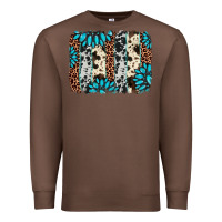 Chestnut gemstone leopard cowhide brushstroke Premium Sweatshirt - AdoDesignShop