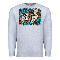 Heather Grey gemstone leopard cowhide brushstroke Premium Sweatshirt - AdoDesignShop