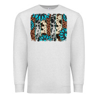 Oatmeal Heather gemstone leopard cowhide brushstroke Premium Sweatshirt - AdoDesignShop