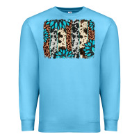 Ocean Blue gemstone leopard cowhide brushstroke Premium Sweatshirt - AdoDesignShop