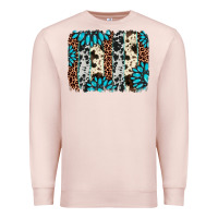 Pale Pink gemstone leopard cowhide brushstroke Premium Sweatshirt - AdoDesignShop