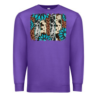 Purple gemstone leopard cowhide brushstroke Premium Sweatshirt - AdoDesignShop